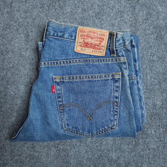 Levi's Other - Levi's 517 Boot Cut Jeans Mens 33x32 Medium Wash Workwear Western Distressed Y2K